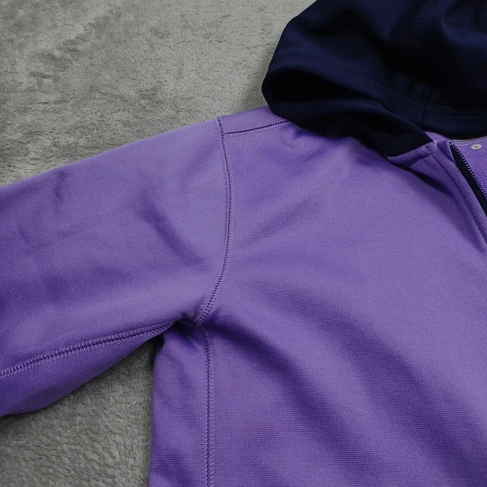 Nike Jacket Womens Large Purple Activewear Full Zip Pockets Gym Training